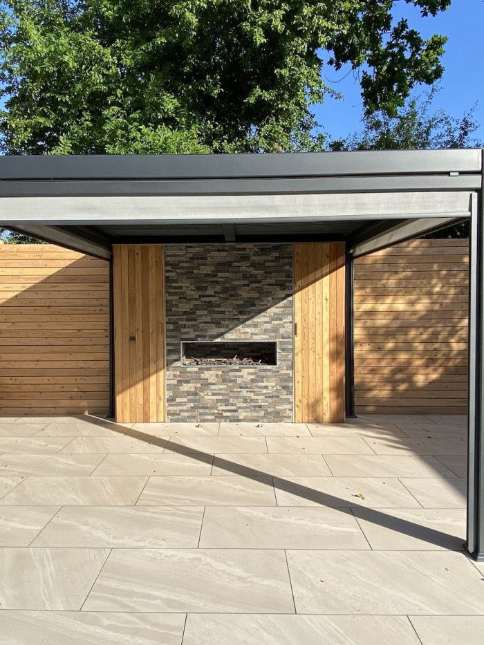 Bianco Slate Outdoor Porcelain Paving Slabs - 1200x600x20mm