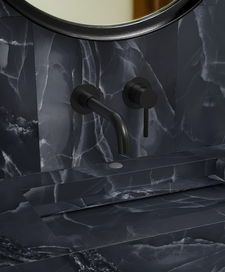 Black Onyx Sink and Shelf - 600mm / 750mm / 1000mm