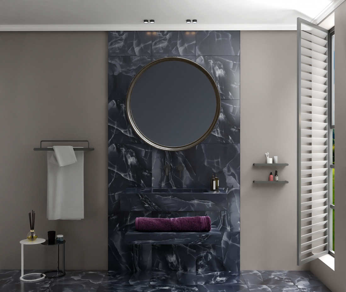 Black Onyx Sink and Shelf - 600mm / 750mm / 1000mm