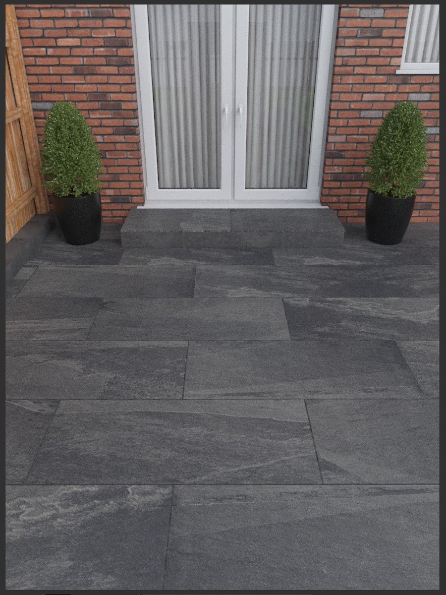 Brazil Slate Effect Vitrified Porcelain Paving Slabs 900x600 pack