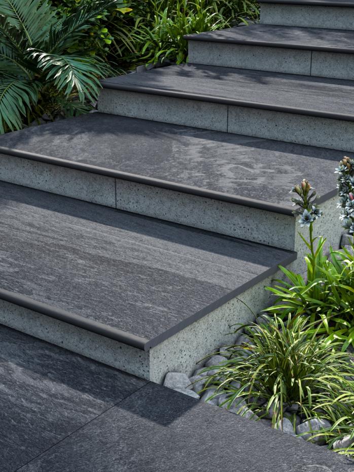 Brazil Slate Porcelain Bullnose Tiles - 900x450x20mm