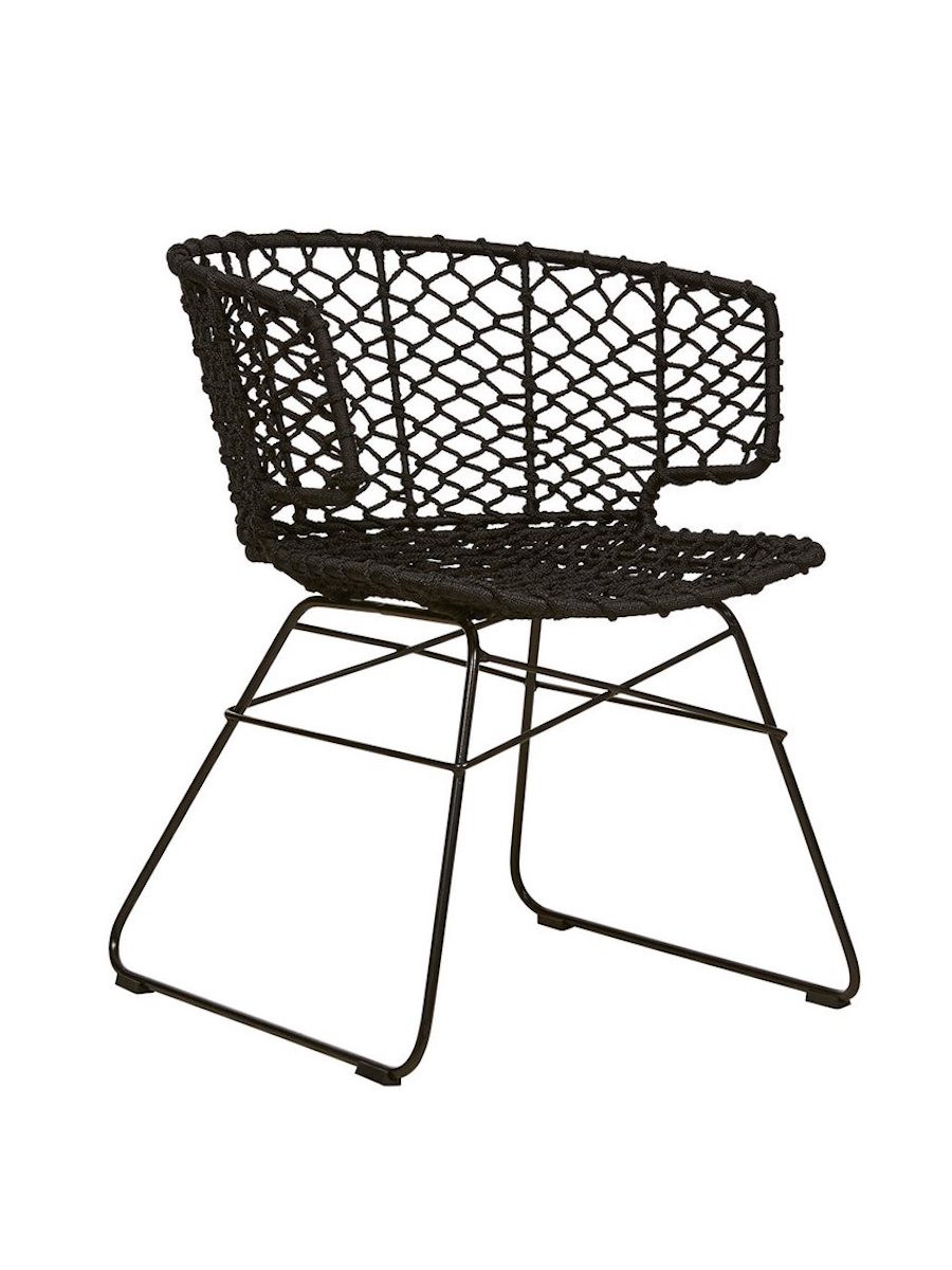 Breeze Rope Outdoor Chair - Black (with cushion)