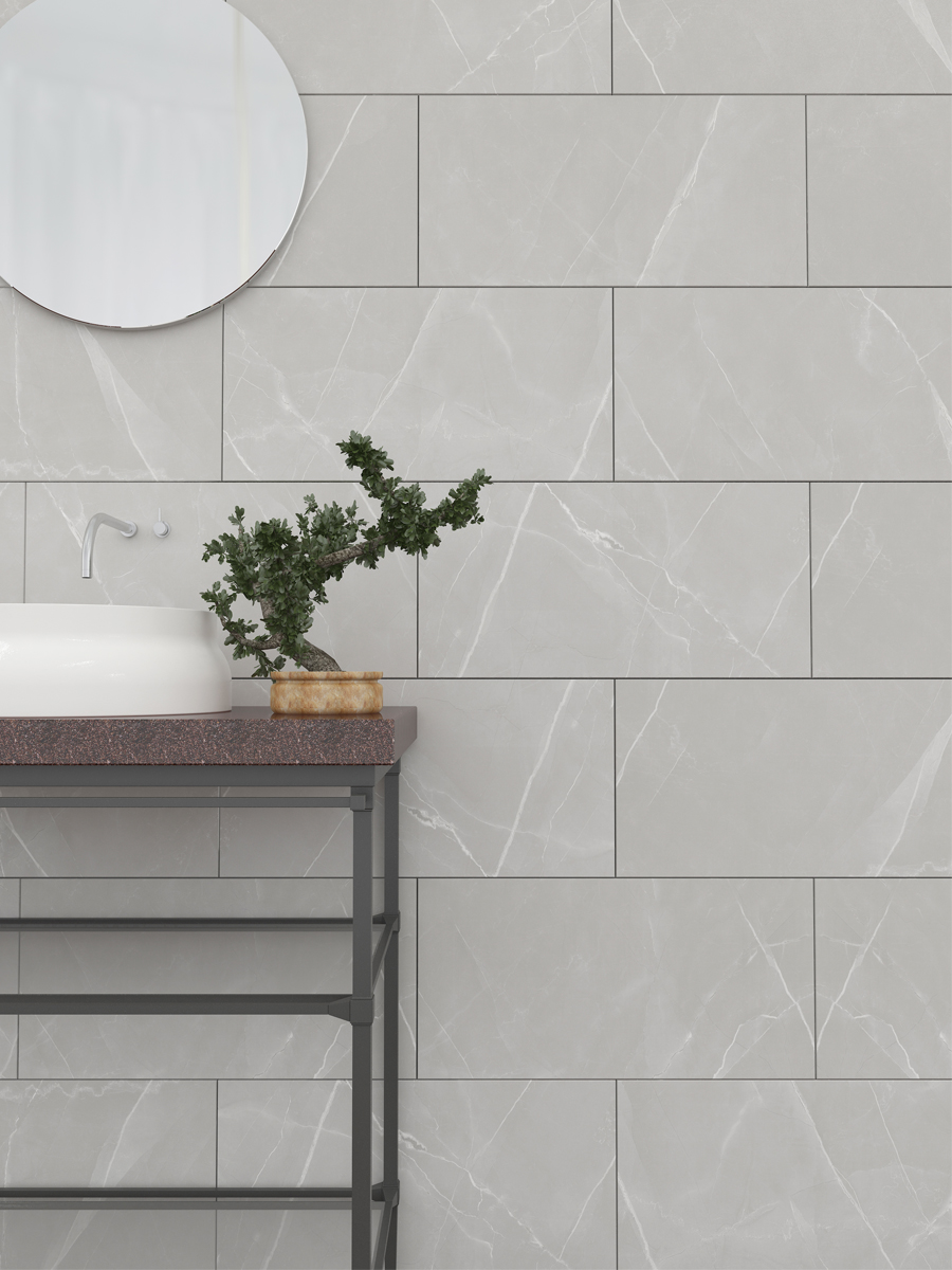 Brenzo Light Polished Wall & Floor Tile - 600x300