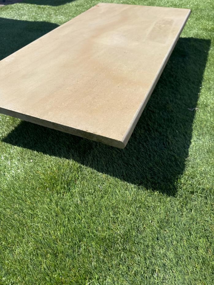 Buff Sawn Honed Sandstone Bullnose Tiles - 900x450x20mm