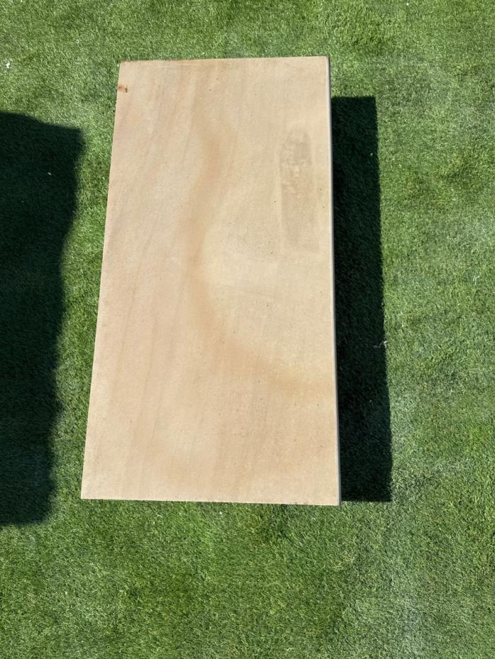 Buff Sawn Honed Sandstone Bullnose Tiles - 900x450x20mm