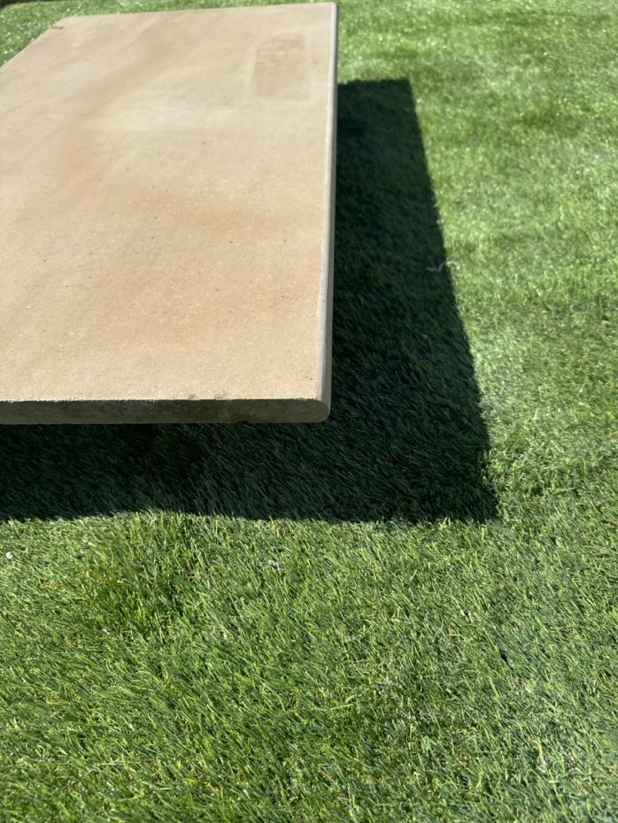 Buff Sawn Honed Sandstone Bullnose Tiles - 900x450x20mm