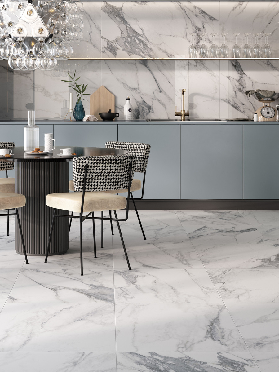 Calacatta Bianco XXL Polished Wall & Floor Tiles - 800x800mm