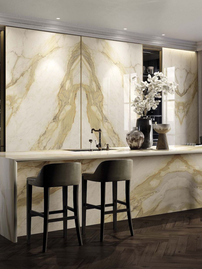 Calacatta Hermitage Extra Large Italian Porcelain Slabs - 1600x3200mm