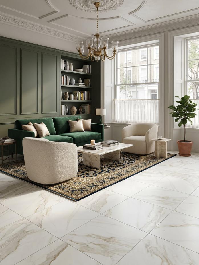 Calacatta Gold Floor and Wall Matt Porcelain Tiles - 600x600x8mm