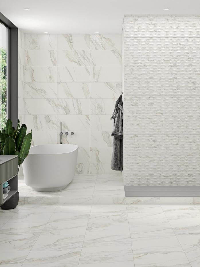 Calacatta Gold Satin Wall Tile - 600x300mm