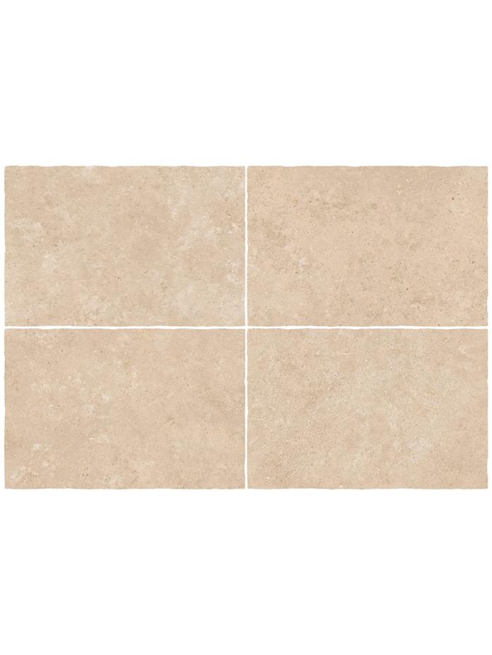 Campaspero Sand Tumbled Limestone-Effect Porcelain Tile - 910x610mm