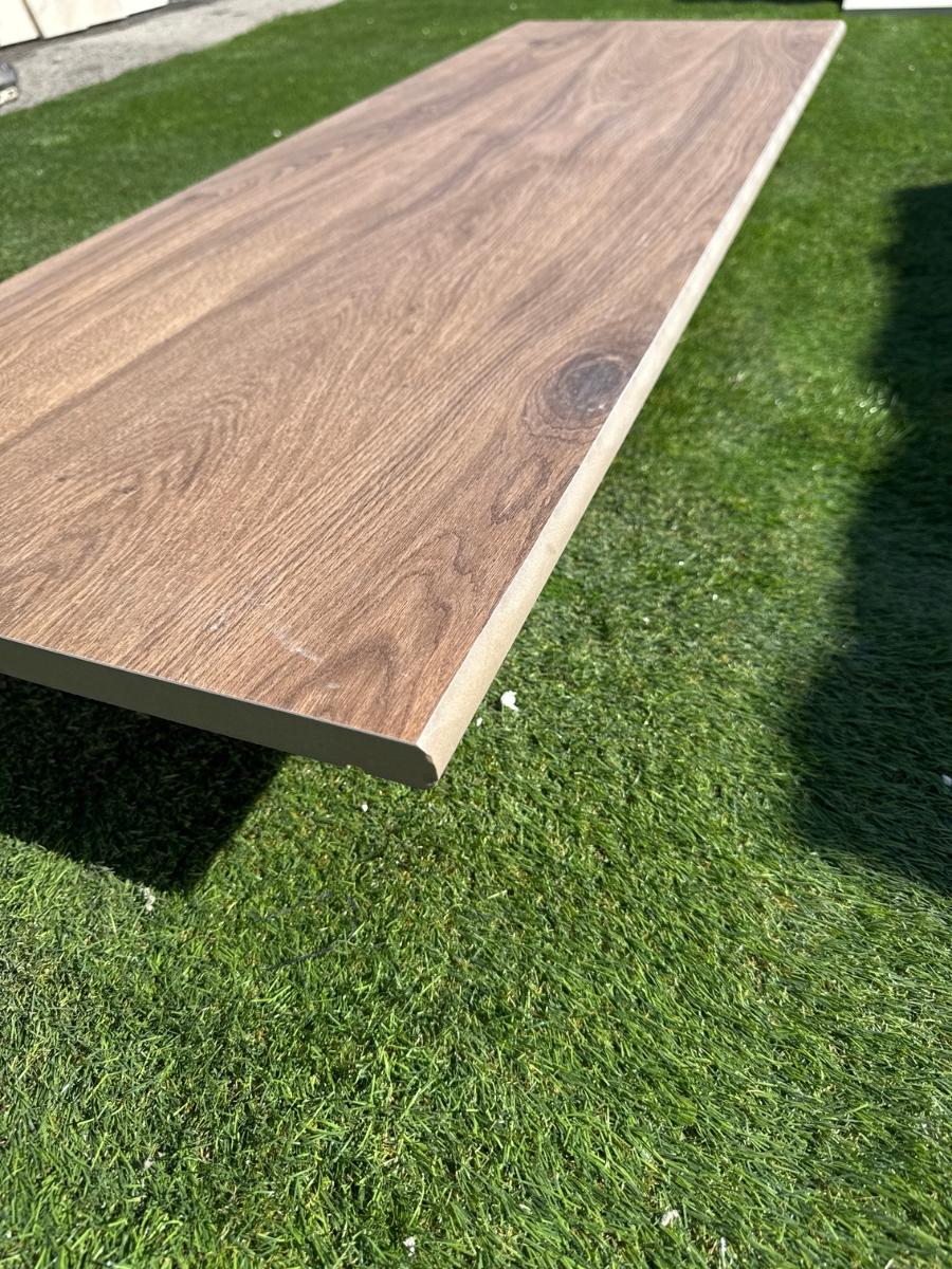 Castagno Porcelain Bullnose Tiles - 1200x400x20mm