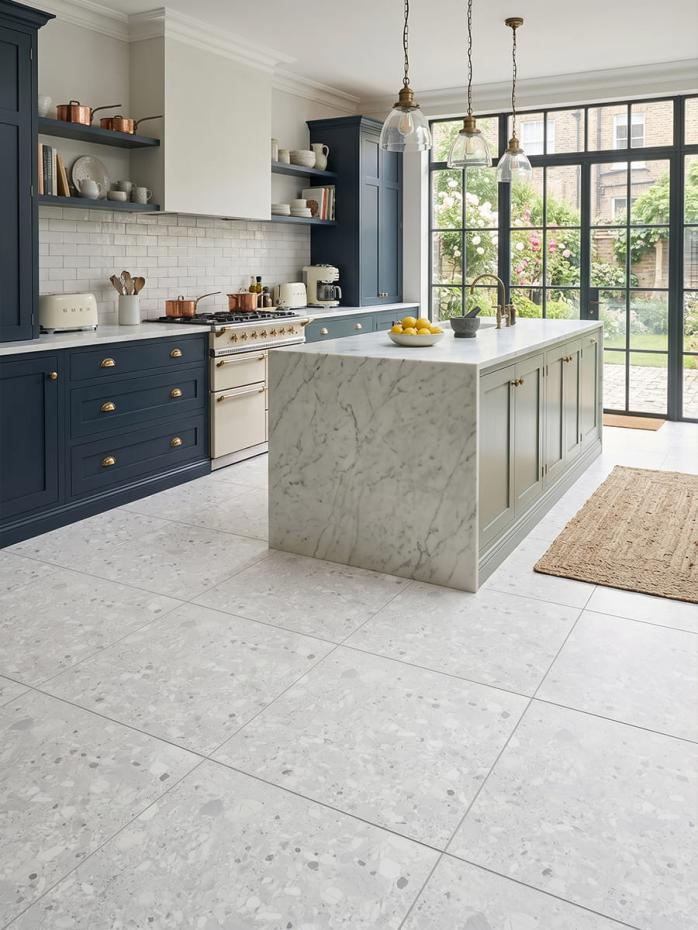 Ceppo White Terrazzo Tile - 600x600mm