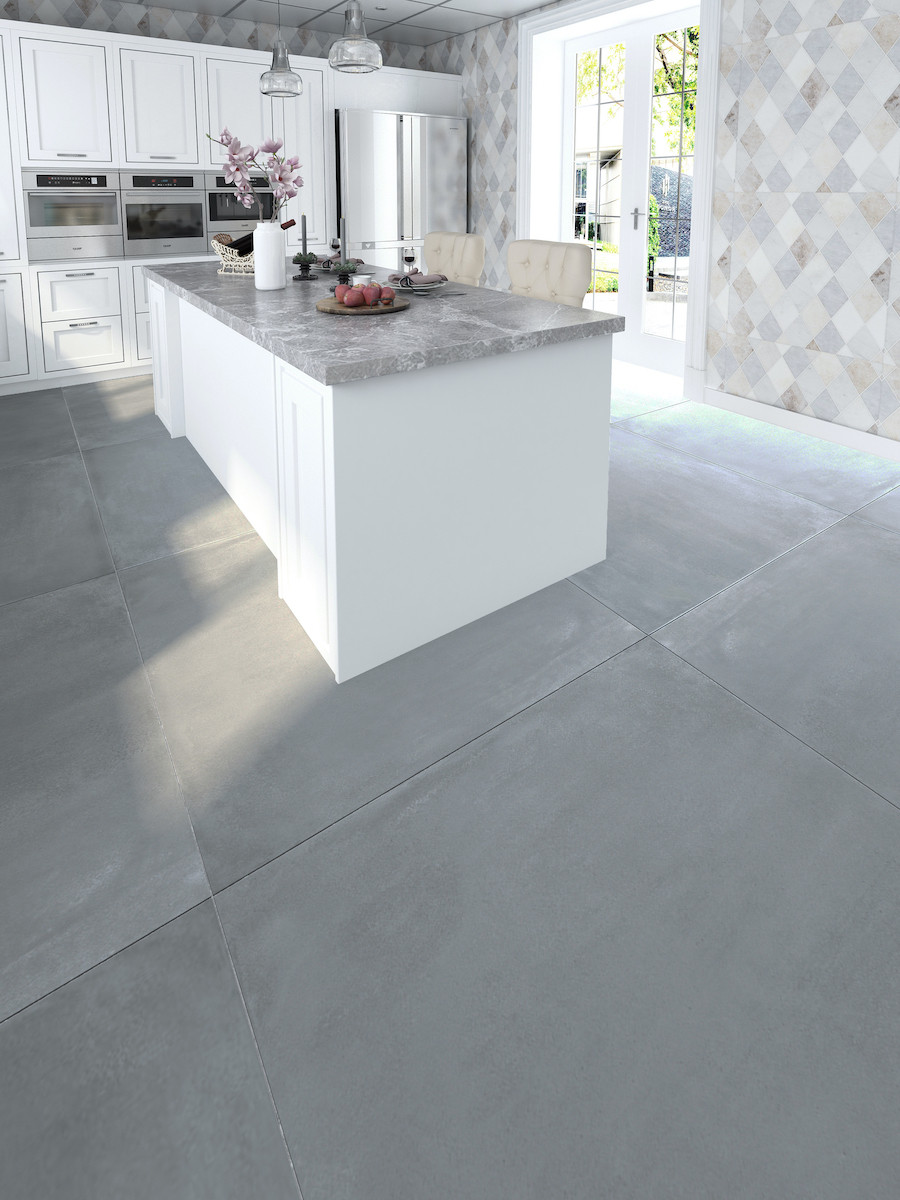 XXXL Concrete Charcoal Indoor Floor & Wall Tile 1200x1200 (mm)