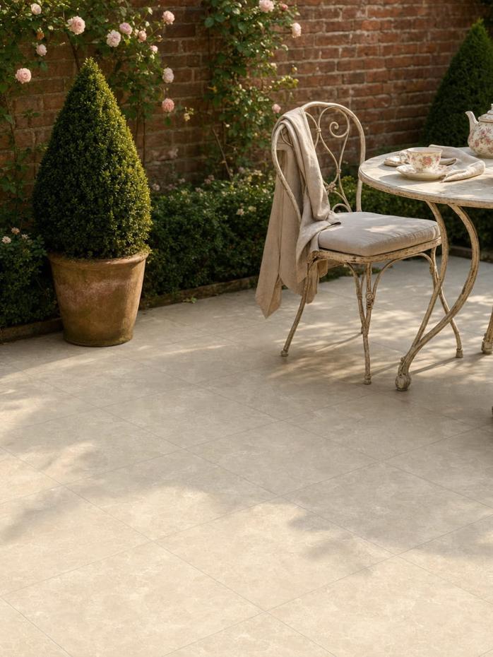 Lusso Cosmo Crema Porcelain Paving Slabs - 300x300x20mm