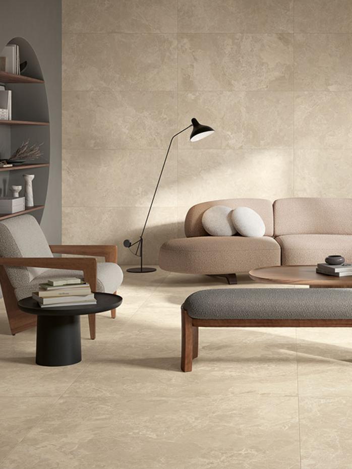 Cosmo Crema Marfil Porcelain Tile - 600x600mm