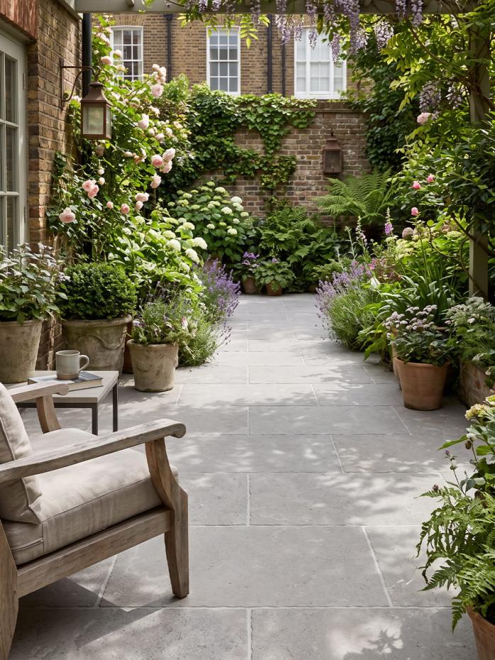 Cotswold Silver Tumbled Limestone-Effect Porcelain Paving - 910x610x20mm