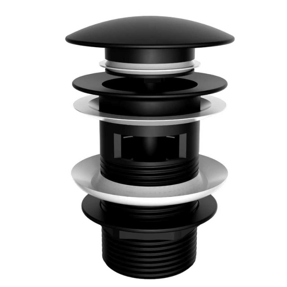 Couture Matt Black Slotted Easy Click Basin Waste