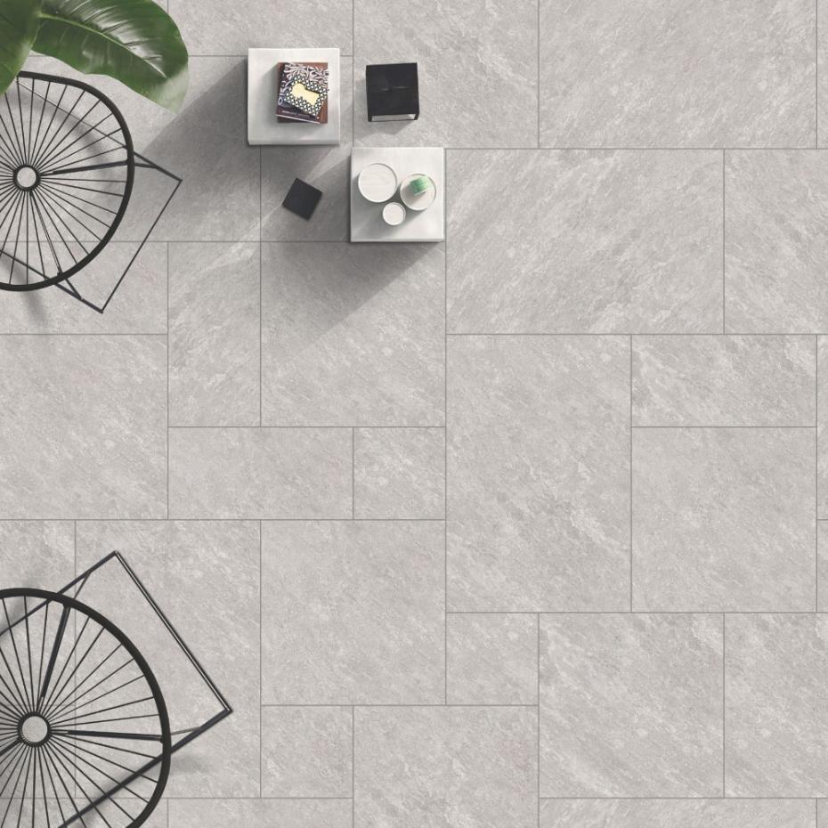 Crystal Gris Outdoor Porcelain Paving Slabs- Mixed Size Patio Pack