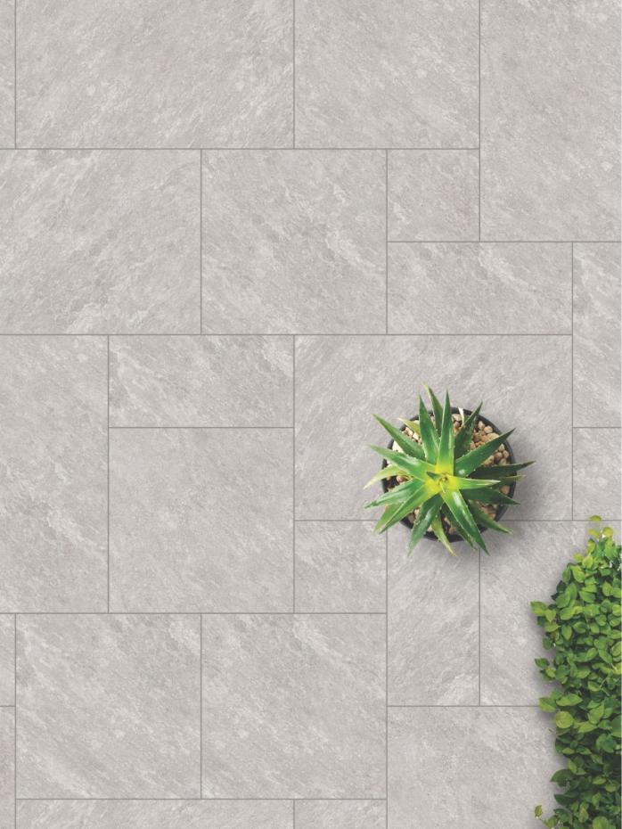 Crystal Gris Outdoor Porcelain Paving Slabs- Mixed Size Patio Pack