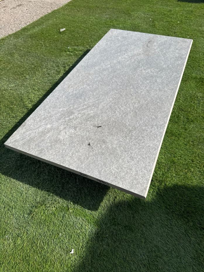 Grey porcelain bullnose paving tile 900x450mm
