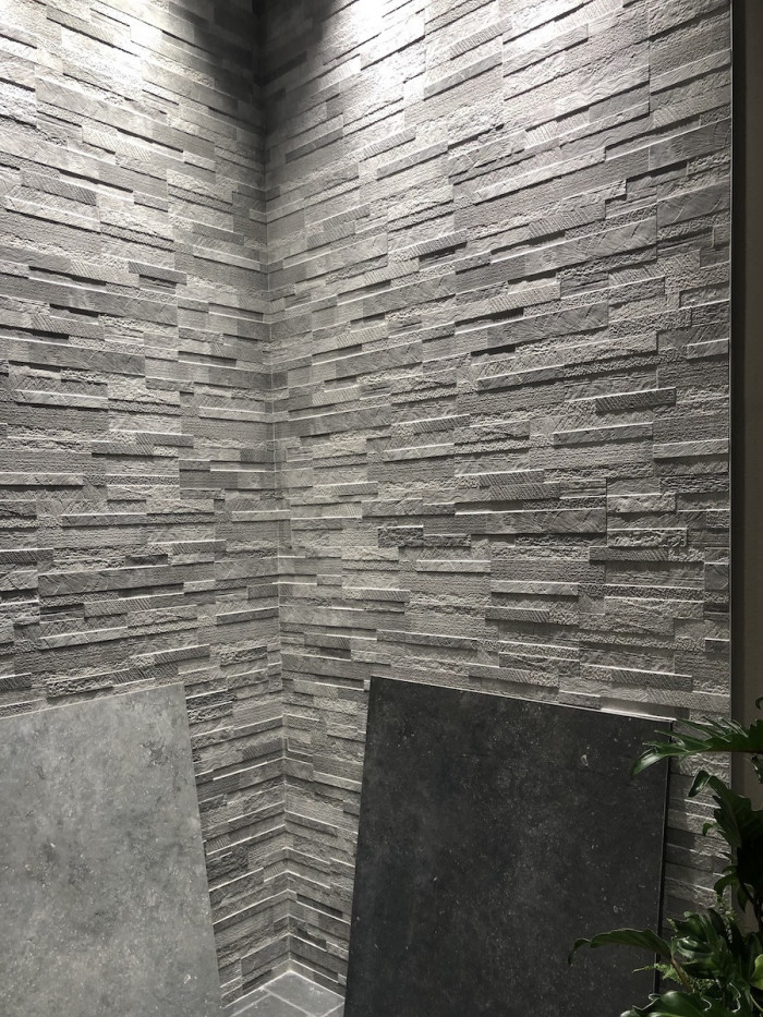 Porcelain Wall Tiles Split Face Kitchen Bathroom Cladding Royale Stones - Black Quartz Wall Tiles