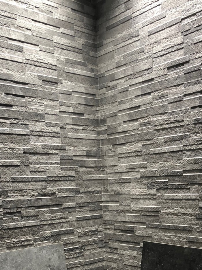 Dark Grey Split Face Effect Wall Cladding Tile - 150x610mm