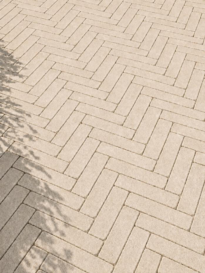 Desert Beige Limestone Slim Sett Pavers - 200x50x40mm