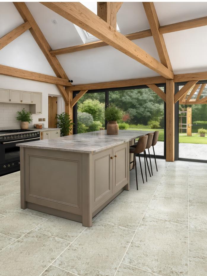 Desert Sandblasted Limestone Slabs - 600xFree Lengthx15mm