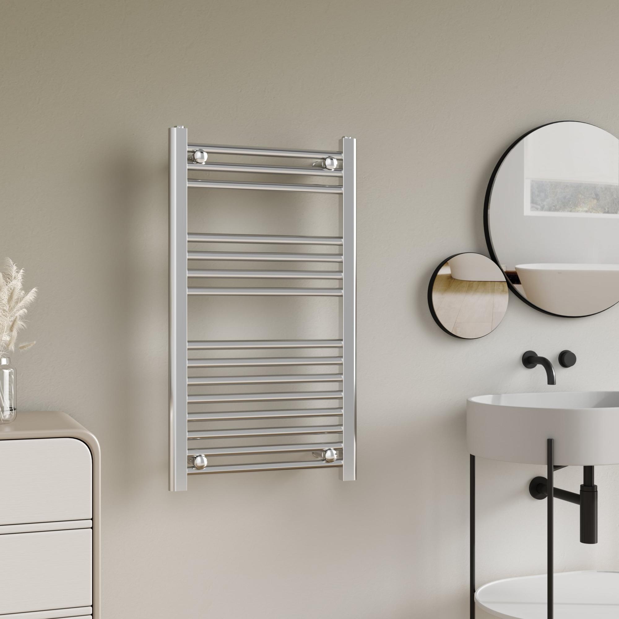 Manchester Chrome Designer Towel Rail - 1200x450mm