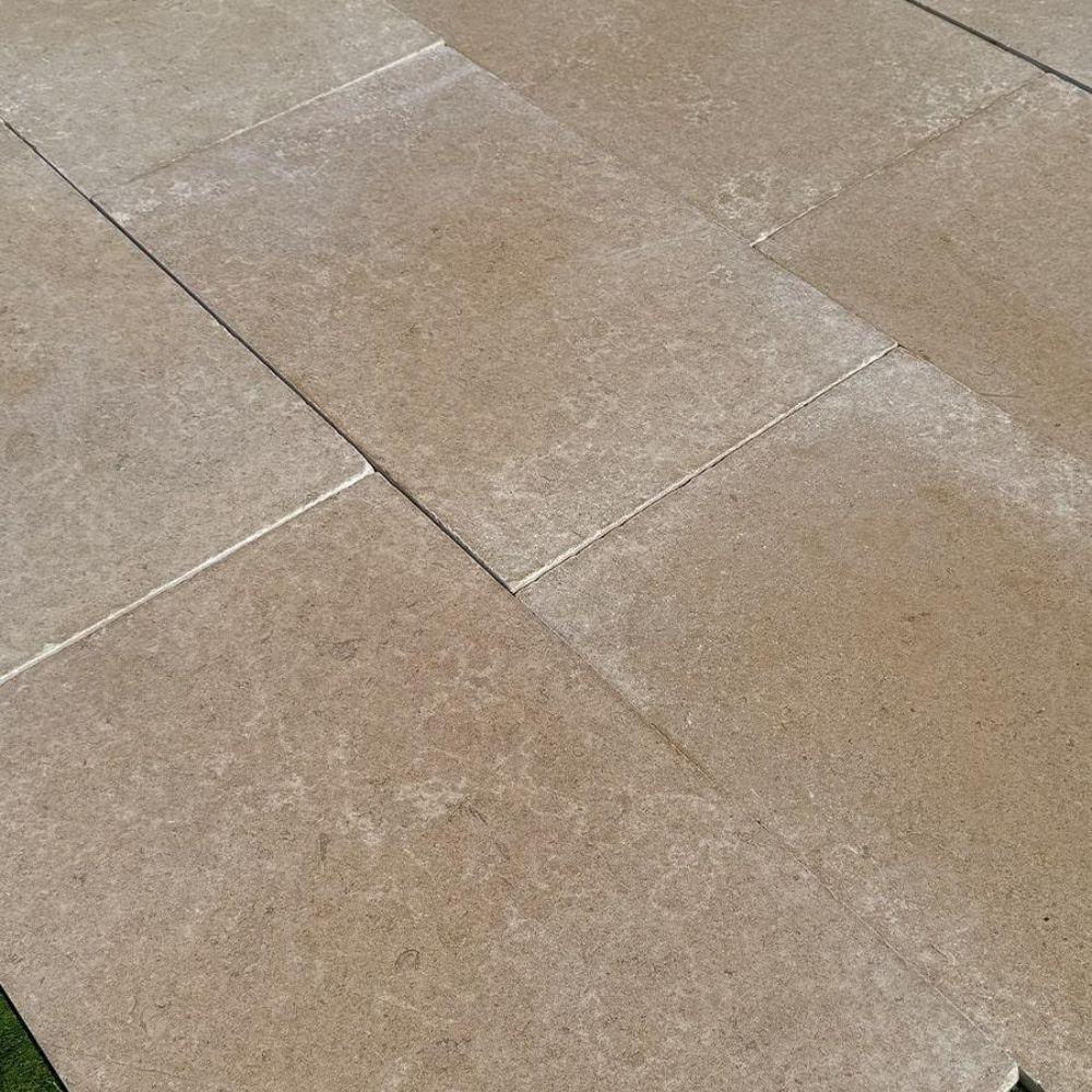 Dijon Brushed Tumbled Limestone Tiles - 900x600x15mm