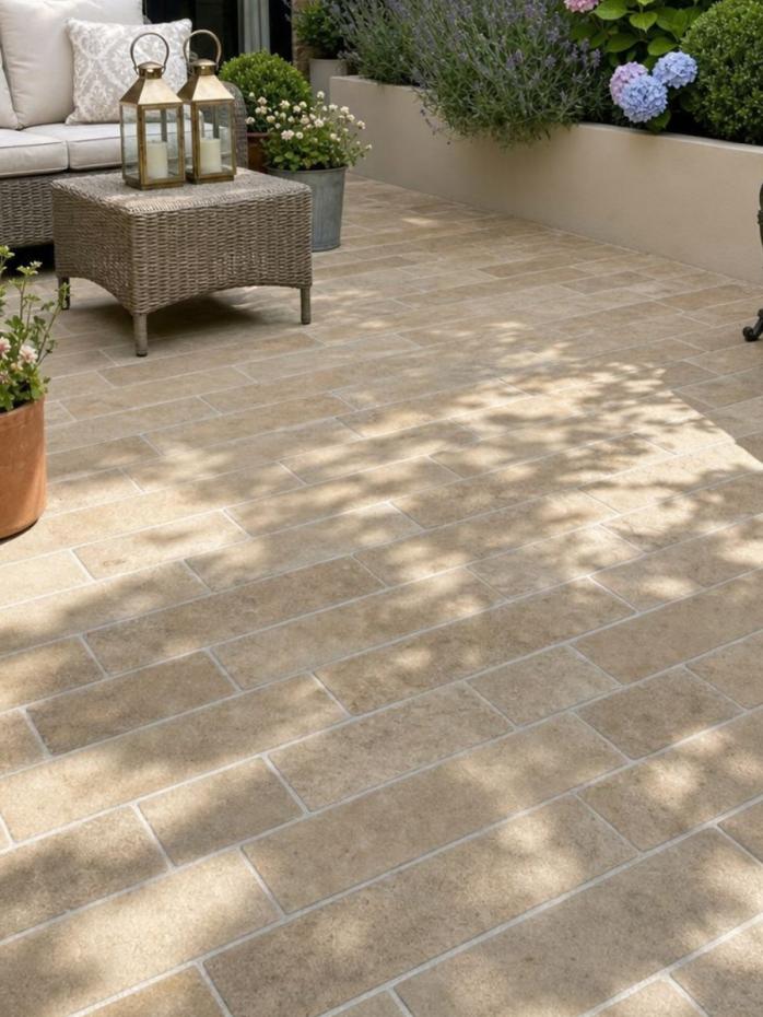 Dijon Honed & Tumbled Limestone Cobbles & Pavers - 100 x Free Length x 40mm