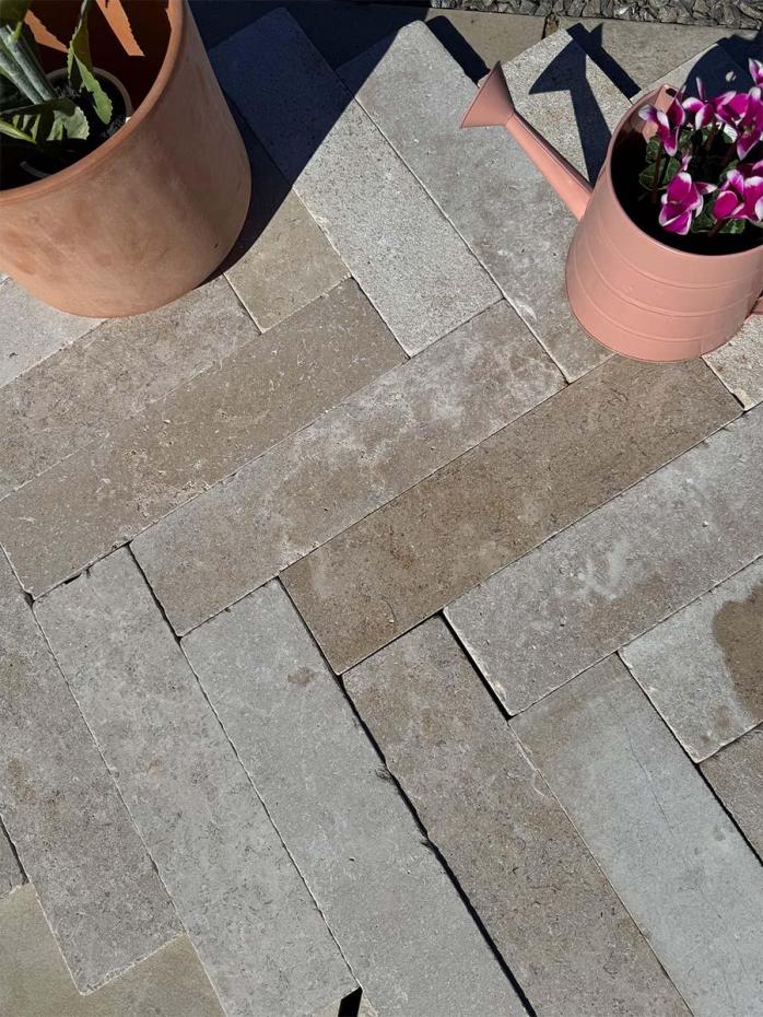 Dijon Limestone Mallet Waling & Pavers- 400x100x30mm