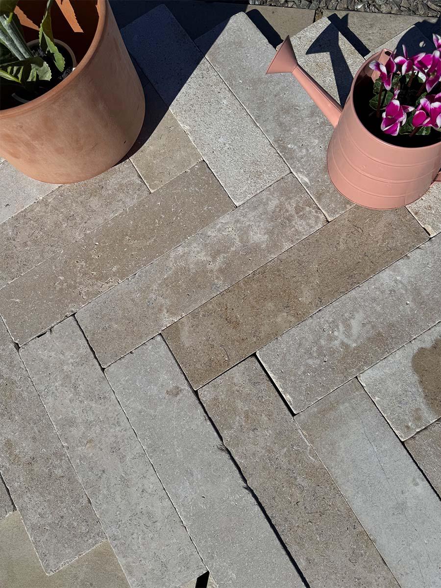 Dijon Limestone Mallet Waling & Pavers- 400x100x30mm