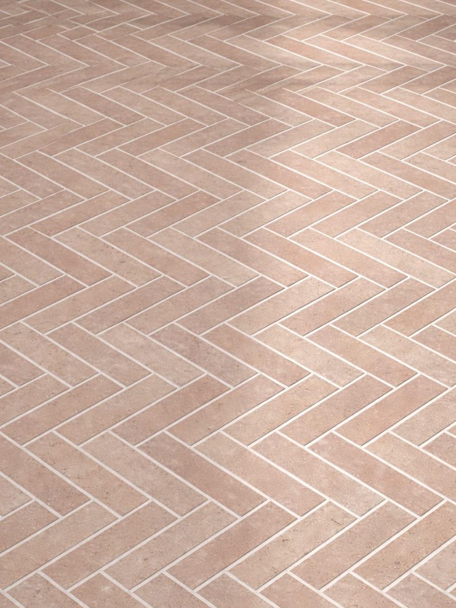 Dijon Tumbled Herringbone Tiles - 200x50x20mm