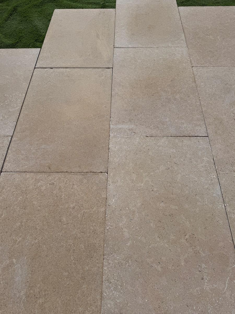 Dijon Honed & Tumbled Limestone Paving Slabs - 900x600x20mm
