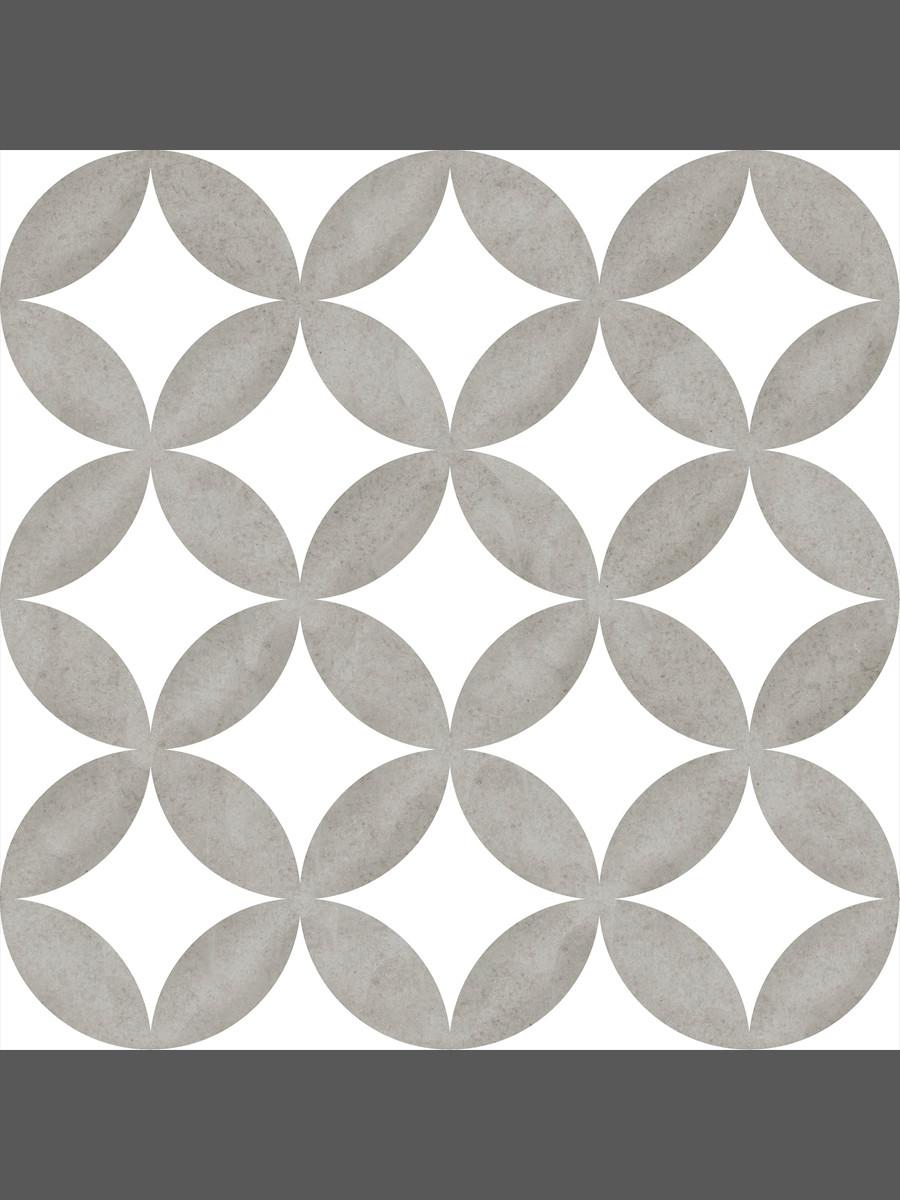 District Circle Decor Porcelain Tile - 200x200mm