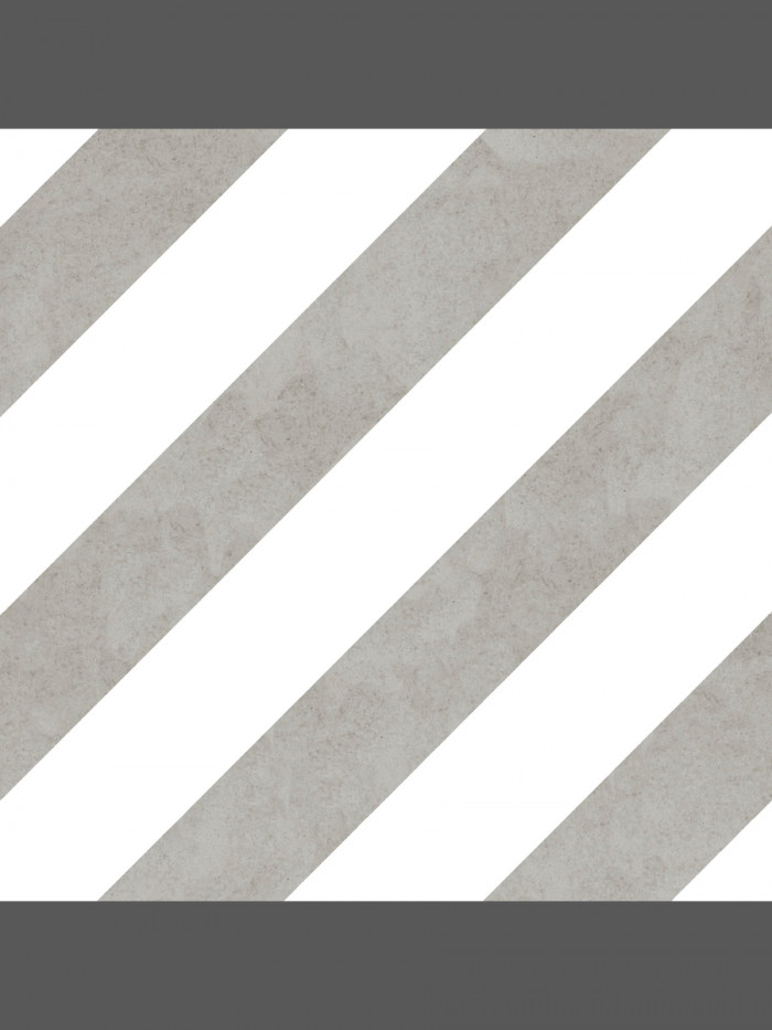District Grey Decor Porcelain Tile - 200x200mm