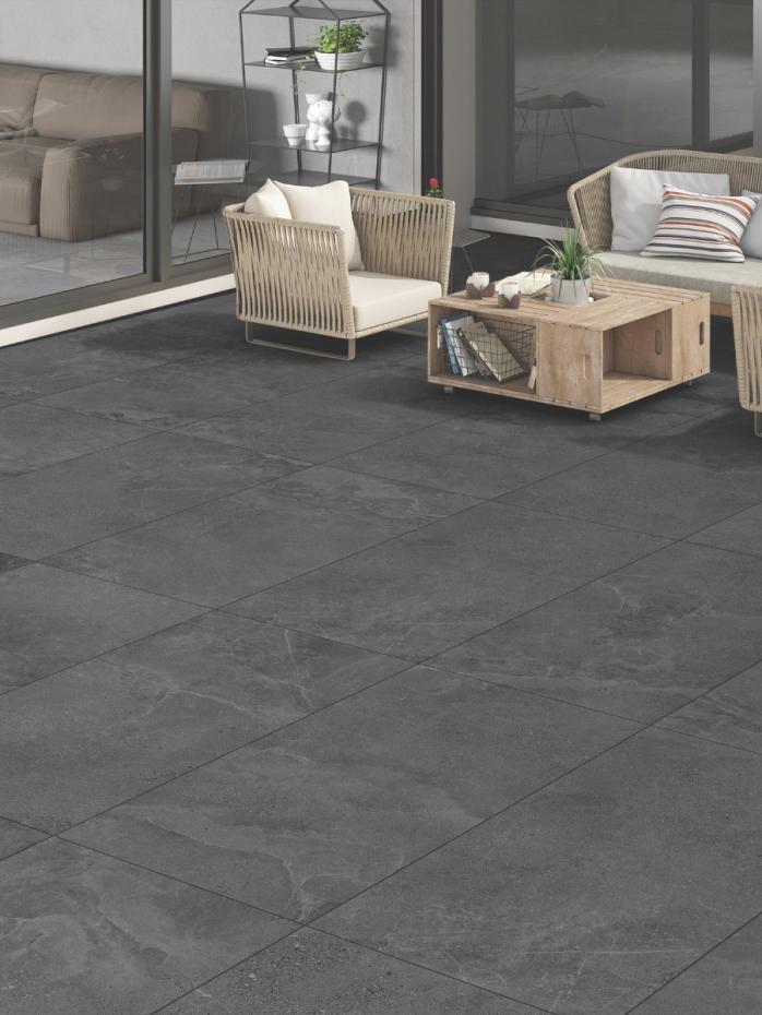 Dome Anthracite King Size Porcelain Paving Slabs - 1200x600x20mm