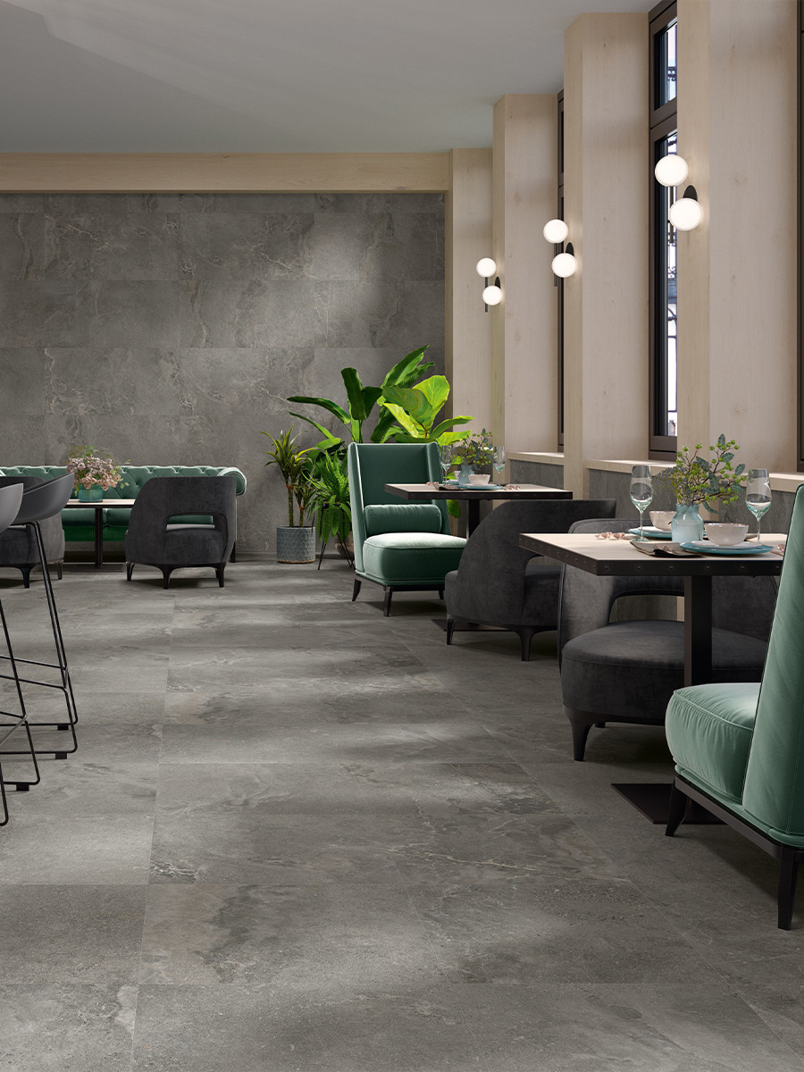 Dome Anthracite Wall & Floor Tile - 800x800mm