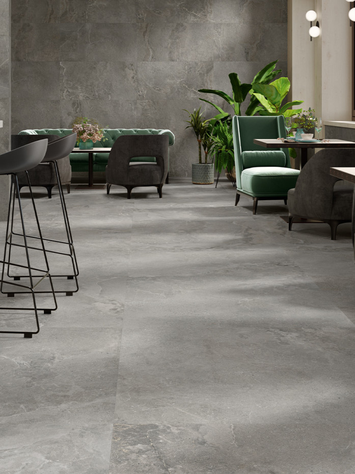 Dome Anthracite Porcelain Tile - 1200x1200mm