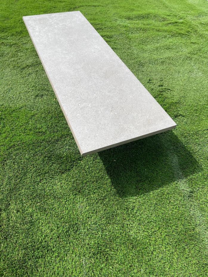 Dome Ash Porcelain Paving Bullnose for Steps and Coping-1200x400x20mm