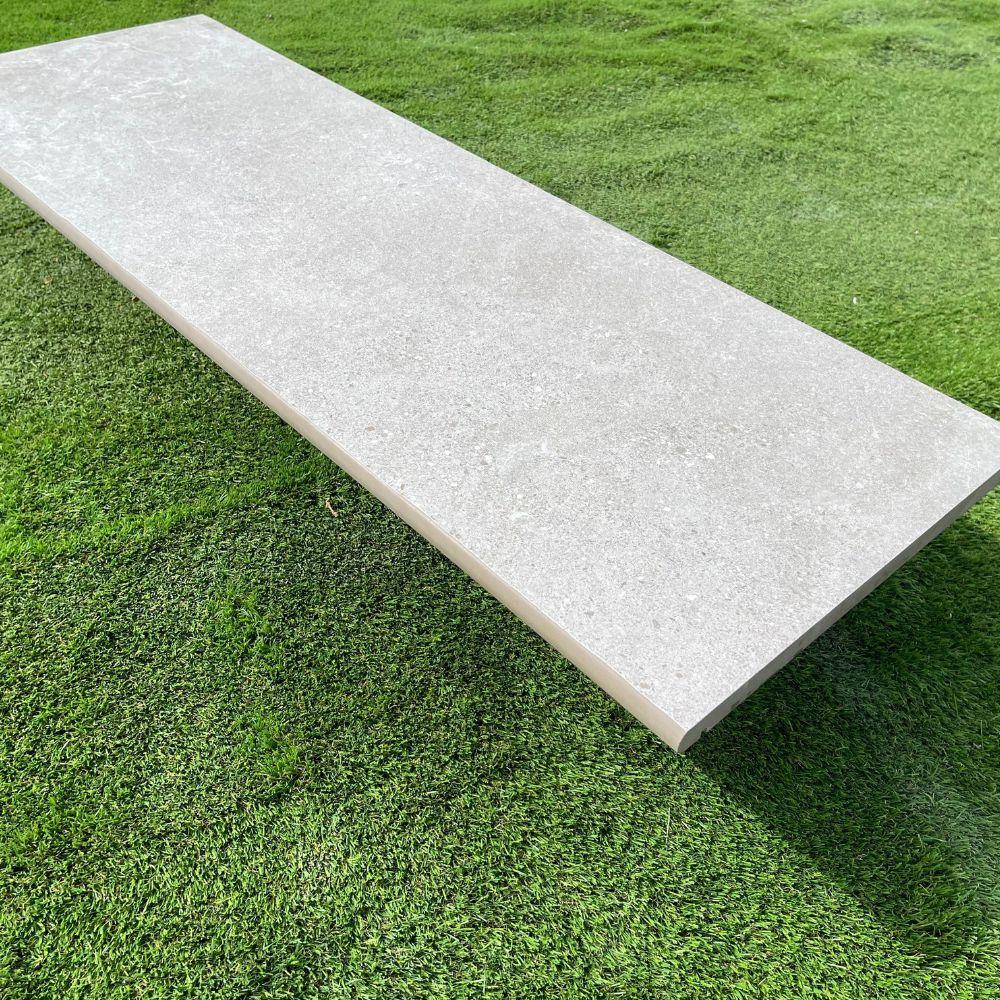Dome Ash Porcelain Paving Bullnose for Steps and Coping-1200x400x20mm