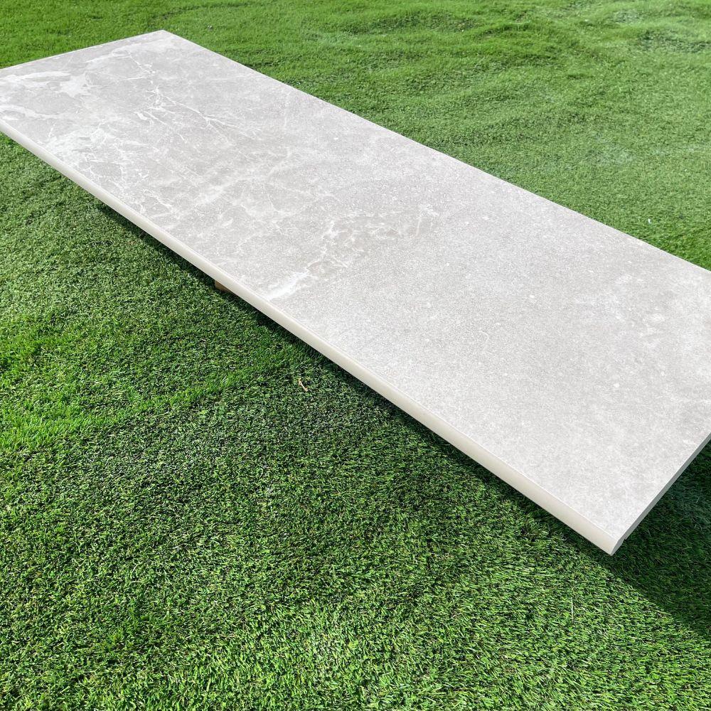 Dome Bone Porcelain Paving Bullnose for Steps and Coping-1200x400x20mm
