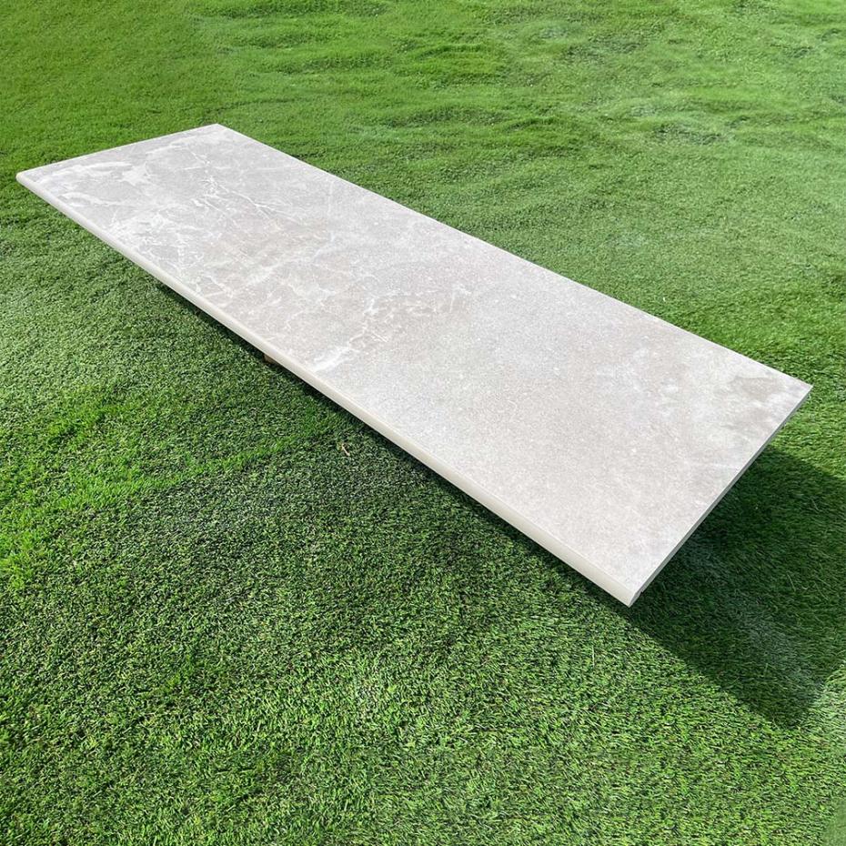 Dome Bone Porcelain Bullnose for Steps and Coping - 1200x400x20mm