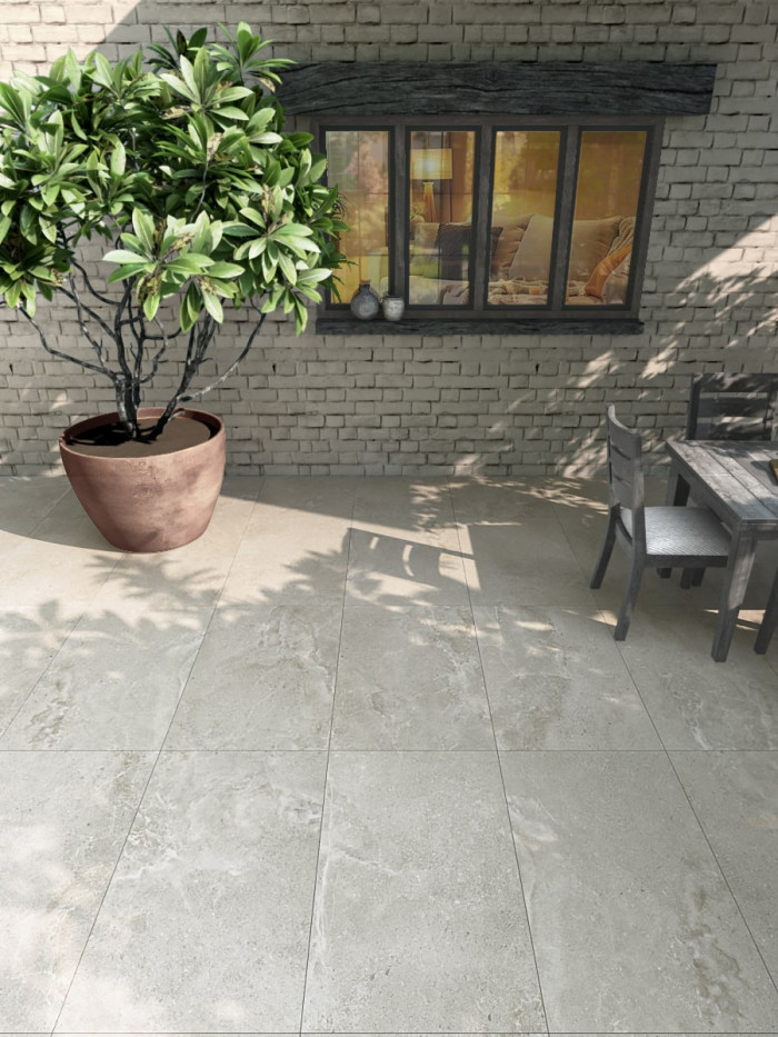 Dome Bone King Size Porcelain Paving Slabs - 1200x600x20mm