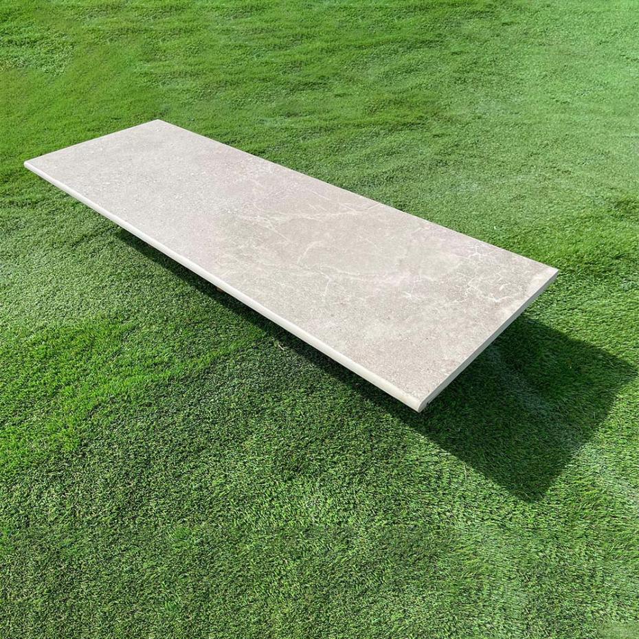 Dome Nut Porcelain Paving Bullnose for Steps and Coping-1200x400x20mm