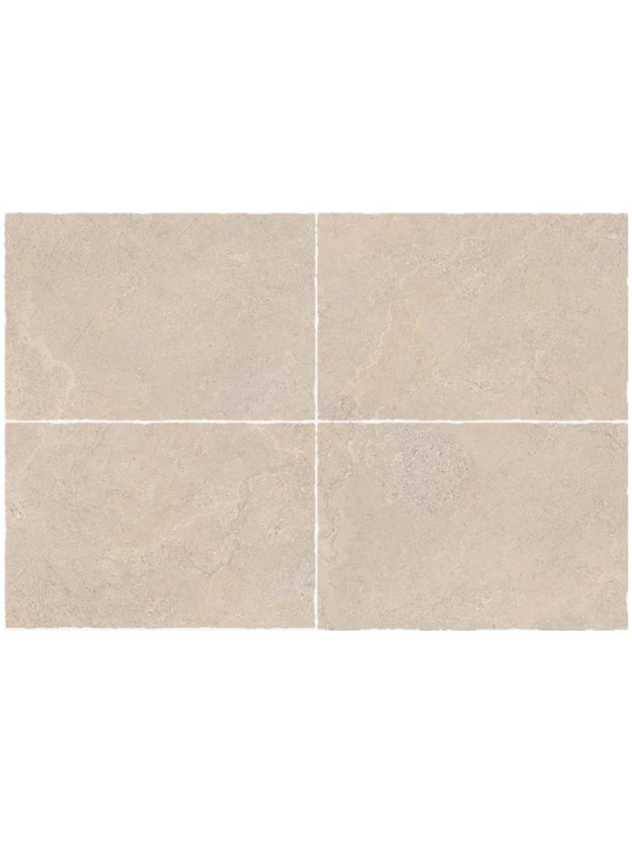 Cotswold Cream Tumbled Limestone-Effect Porcelain Paving - 910x610x20mm