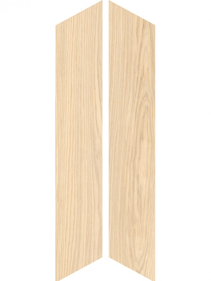 Dream Ecru Chevron Wood Effect Italian Porcelain Tile - 850x150mm