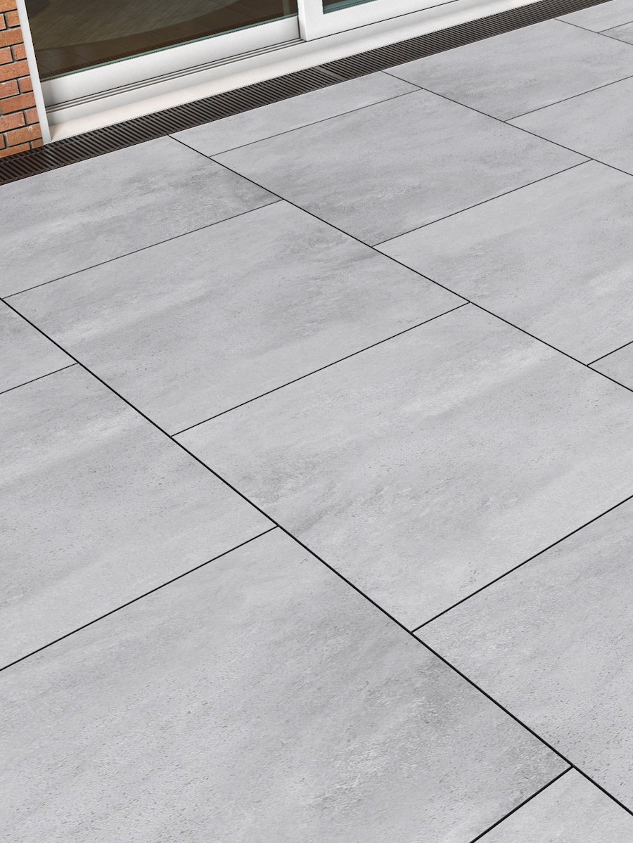 Plato Grey Virtue Vitrified Porcelain Paving Slabs - 600x600 Pack
